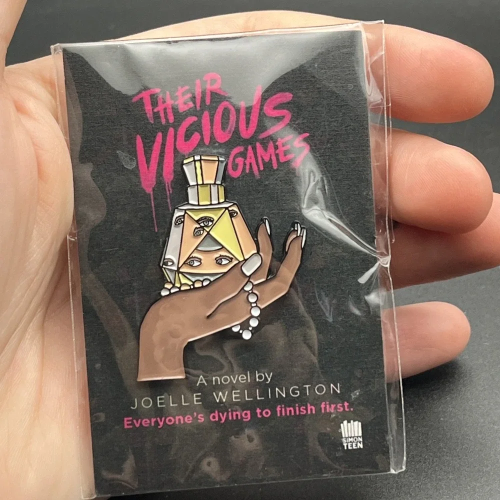 Their Vicious Games Novel Joelle Wellington Lapel Hat Pin